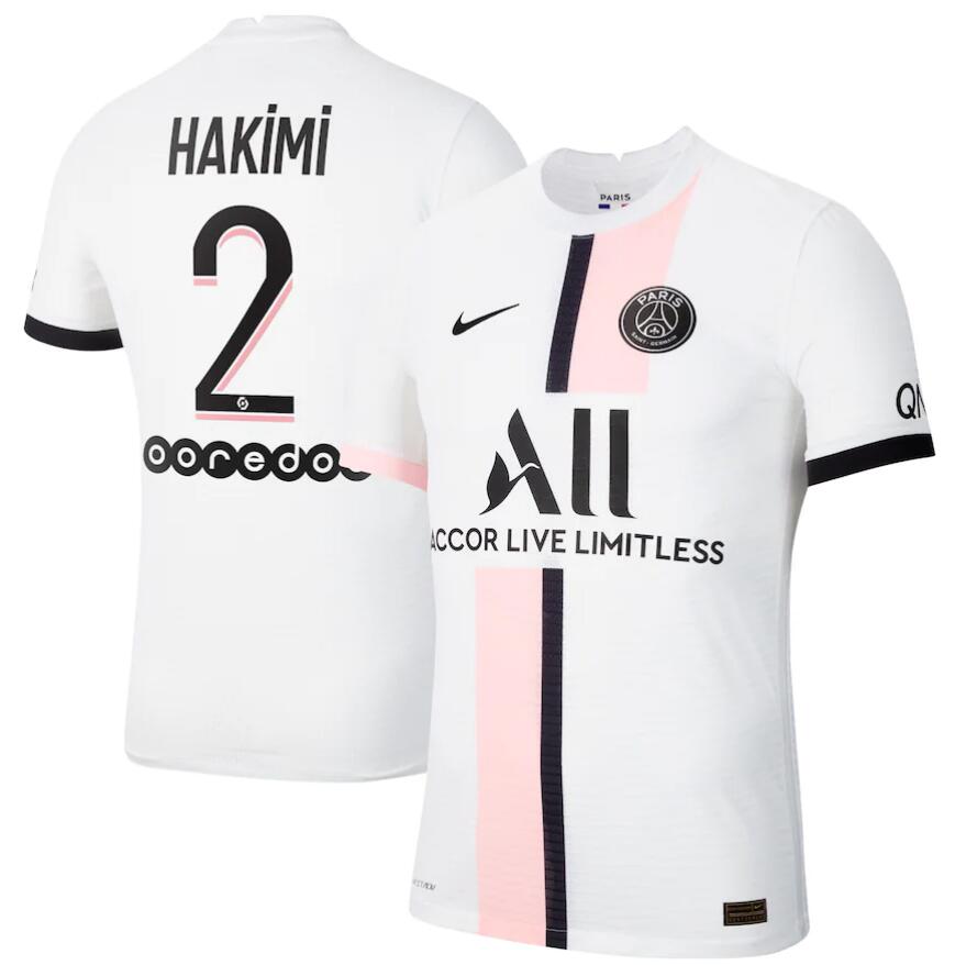 2021/22 Maillot PSG Extérieur Away Kit Soccer Jersey with Hakimi 2 printing